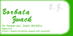 borbala zwack business card